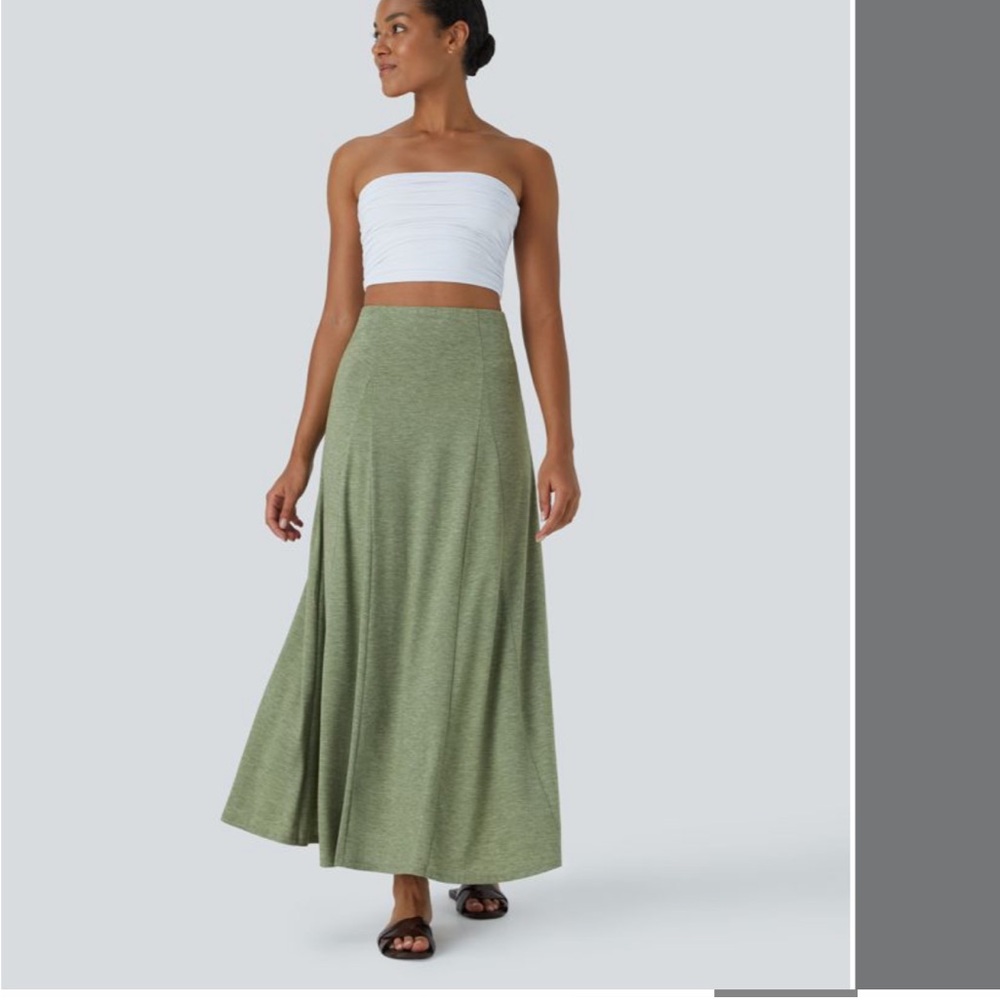Halara Sage Green Maxi Skirt M